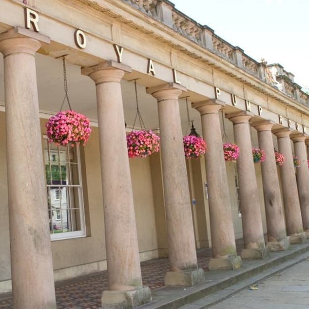 Royal Pump Room customer building - hired coffee machine for pub