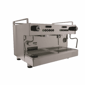 Rocket Boxer group 2 rental coffee machine front of unit